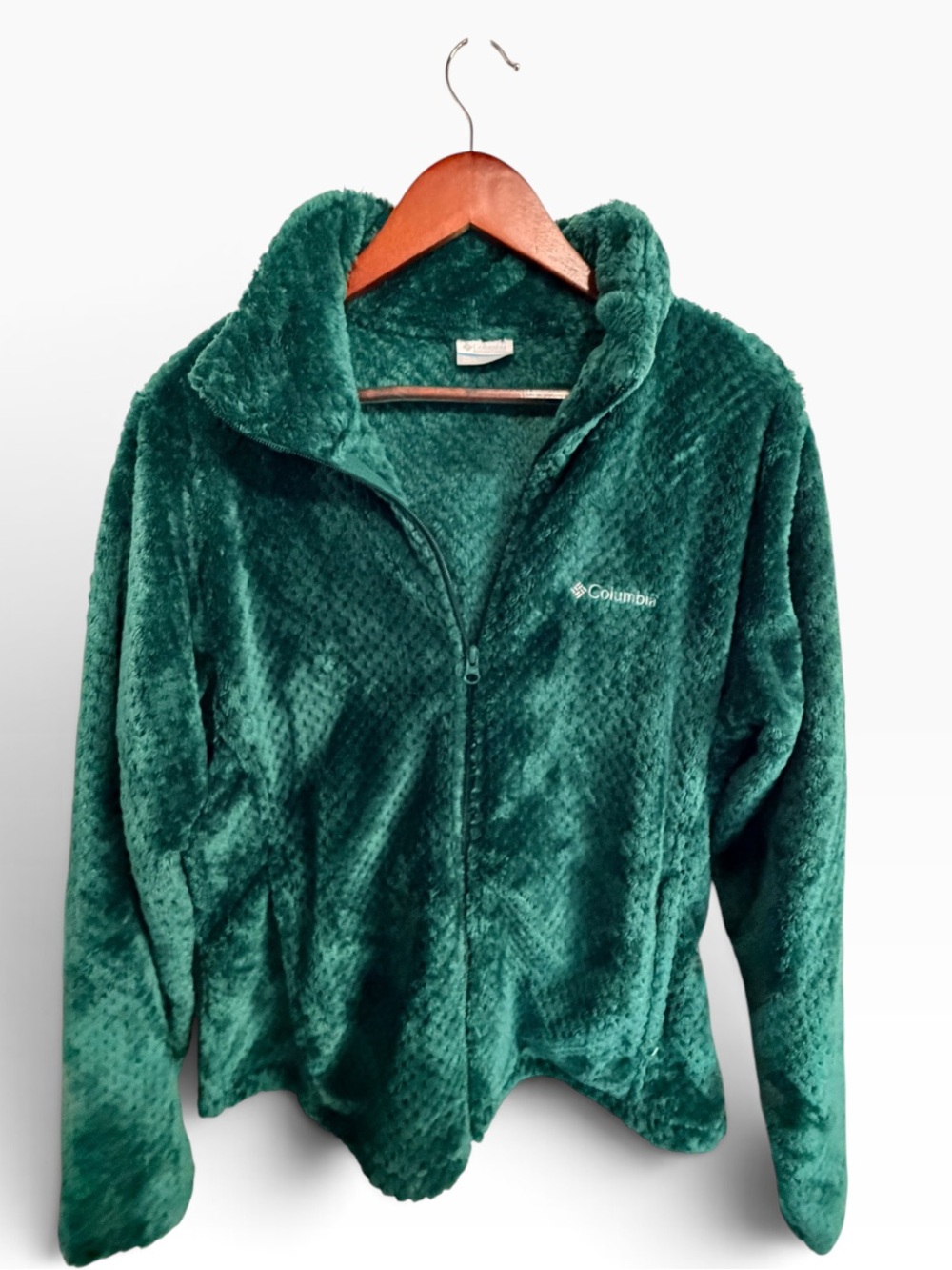 Columbia Women's Plush Full-Zip Jacket - Deep Green xl